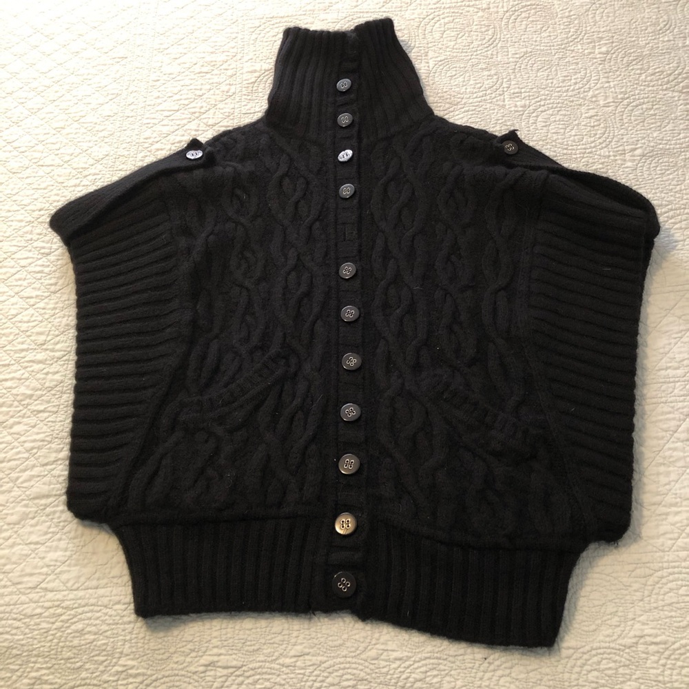 Catherine Malandrino baby alpaca open arm cardigan shrug. Size small.